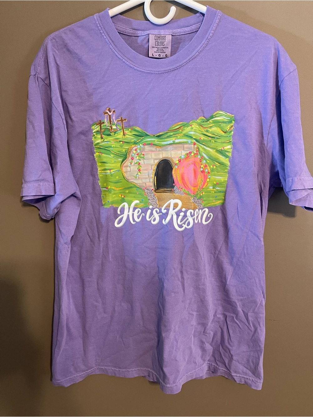 He is Risen Graphic Women’s Tee - Purple